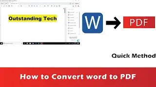 HOW TO CONVERT MS WORD TO PDF