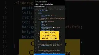 Create Slider Captcha Using HTML | CSS | JS