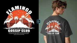 Flamingo T-Shirt Design for Teepublic in Photoshop Tutorial