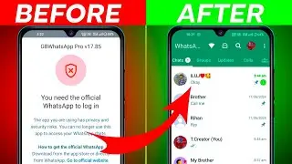 You Need The Official WhatsApp To Log In GB WhatsApp Problem Solve | GB WhatsApp Login Problem Solve