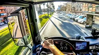 POV truck Driving MAN TGX 470 Badalona to peaje Martorell Cataluña Spain 🇪🇸  4K cockpit view