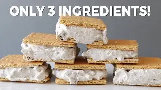 Easy 3-Ingredient Cookies and Cream Ice Cream Sandwiches