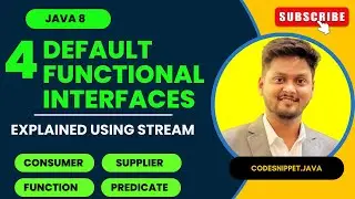 Exploring Default Functional Interfaces in Java Streams| Consumer, Supplier, Function, and Predicate