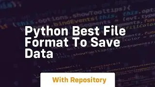 python best file format to save data