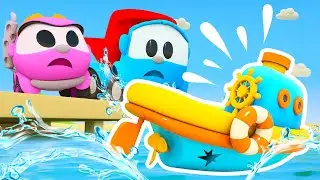 Лодка СЛОМАЛАСЬ - Мультфильм Грузовичок Лева - новая серия! Мультики про машинки.