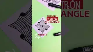 Tutorial, otro patrón Zentangle. Te lo enseño 😁👩‍🎨✍️