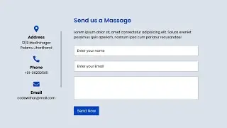 Responsive Contact form using Html and CSS | Contact Form