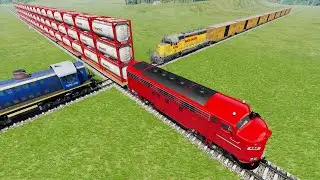 Realistic Train Crashes #53 - Beamng.Drive