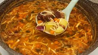 Ценители сушёного мяса ОЦЕНЯТ. Любимый суп моего ПАПЫ.