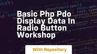 Basic php pdo display data in radio button workshop