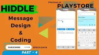 4. Hiddle App - Message Design and Coding | Android Project Java | Android Studio