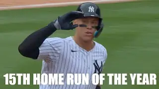 Aaron Judge Hits His 15th Homer of the Season and Adds Another Double vs Mariners!!