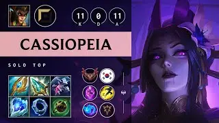 Cassiopeia Top vs Gragas: Perfect KDA, Legendary - KR Grandmaster Patch 14.17