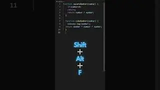 Format Code in VS Code - Shortcut