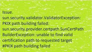 PKIX PATH Building Failed-SunCertPath Builder Exception Failed-Creating oracle Accounting