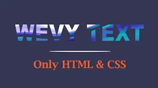 Wavy text Animation Making with HTML & CSS || A simple trick