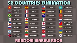 32 Country Elimination | Marble Race | The Tea