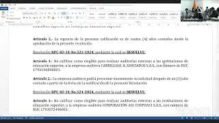 Trigésima Primera Sesión Ordinaria del Pleno del CES.