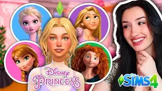 Making The DISNEY PRINCESSES in The Sims 4