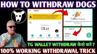 How To Withdraw Dogs In Telegram Wallet | Ton Blockchain Error Fixed | How To Sell Dogs|Dogs Airdrop