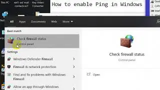 How to enable Ping in Windows 10