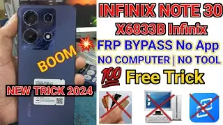 Infinix Note 30 (X6833B) Android 13 Frp Bypass Without Pc 2024 | Infinix Android 13 Frpbypass