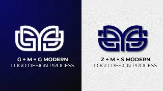 How to create modern logos | G + M + G  | Z + M + S Design process | adobe illustrator.