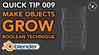 Blender Quick Tip 009 - Make Objects GROW With This SECRET Boolean Modifier Trick