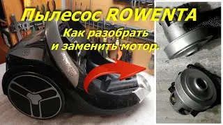 Как разобрать пылесос ровента Rowenta, замена мотора, ремонт пылесоса Rowenta RO7260EA.