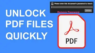 Unlock PDF Files - How to  Remove Password From PDF Files