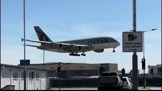 ✈️ 100 BIG PLANE TAKEOFF & LANDING from UP CLOSE | London Heathrow airport plane Spotting LHR/EGLL!