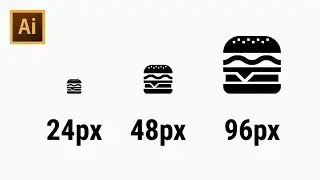 How to Draw 24px Pixel Perfect Burger Icon - Adobe Illustrator