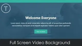 Fullscreen Video Background With HTML & CSS