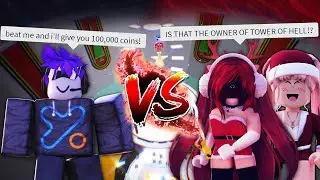 Racing RANDOM PEOPLE In TOWER OF HELL AS THE OWNER | Roblox | Tower Of Hell