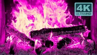 🔥 PINK FIREPLACE 4K Ultra HD. Halloween Fireplace