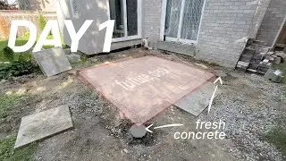 DIY Backyard Makeover - Day 1/5 - Concrete Footings