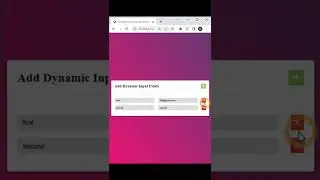 How To Create Dynamic Input Fields Creation Using HTML CSS And Vanilla JavaScript |  #shorts