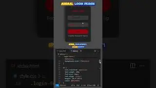 Minimalist Login Form in HTML & CSS  #coding #python #programming #cssprofile #csscorner #css #html