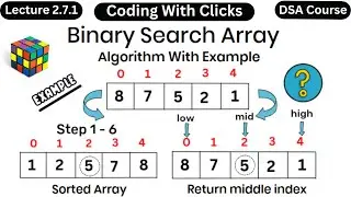 What is Binary Search in Array Data Structure - Binary Search Algorithm - Coding With Clicks