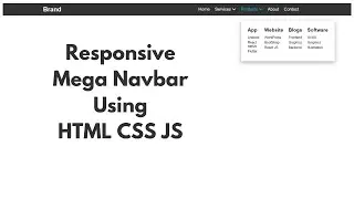 Responsive Mega Navbar with HTML, CSS, and JavaScript | Step-by-Step Tutorial 