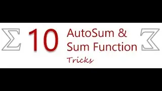 Auto Sum In Excel |