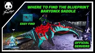 Where To Get The BARYONIX SADDLE Blueprint In The Island | ARK: Survival Ascendent