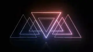 4k Colored Neon Triangles  1