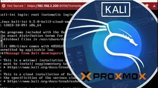 How to use Kali Cloud Image On Proxmox