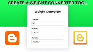 Create a Weight Converter Tool in Blogger | With Free Script By S B Tech