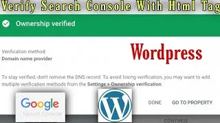 How to verify Search Console with HTML Tag | East way to verify Google Search Console | HTML Tag