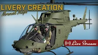 🔴Livery Creation | OH-58D Normal Map Work /w Live Q&A.