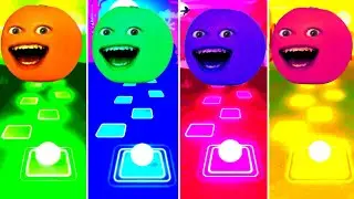 Annoying Orange 🆚 Annoying Orange Green 🆚 Annoying Orange Blue Tiles Hop Edm Rush