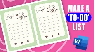 How to make a do to list in word - save as a JPEG