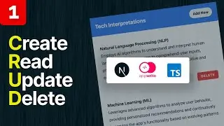 Mastering CRUD Operations using Next.js 14 and AppWrite - Introduction